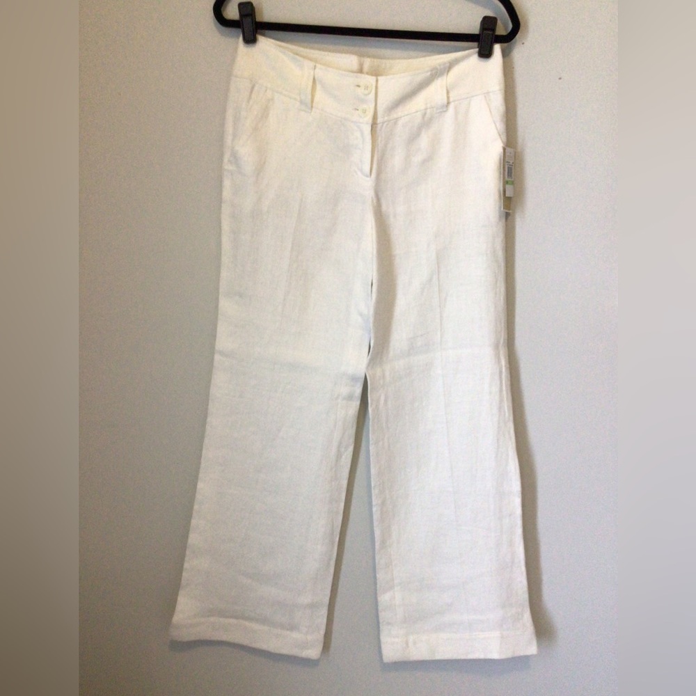 NWT MICHAEL KORS WIDE LEG LINEN PANTS SIZE 4